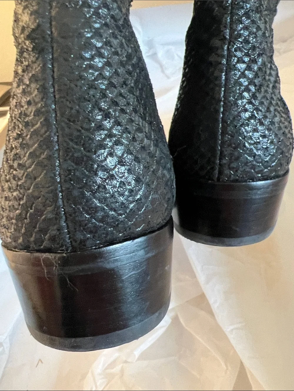 Michael Kors Bromley Flat Distressed Embossed Leather Zip Boots, Women’s 8M